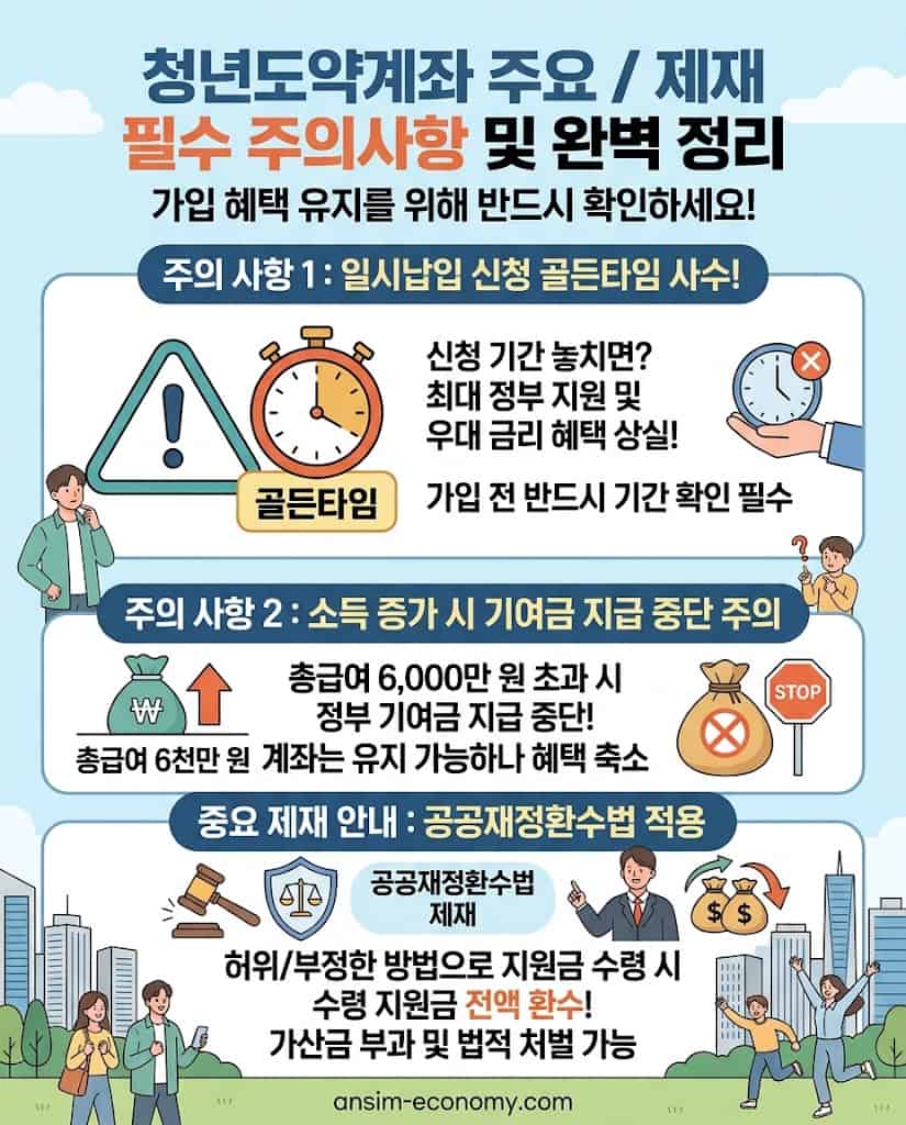 일시납입 골든타임 누락 및 소득 변동 미신고 시 발생하는 정부기여금 환수 조치 주의사항