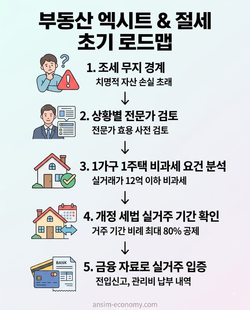 1가구 1주택 비과세 및 고가주택 양도소득세 절세 초기 로드맵