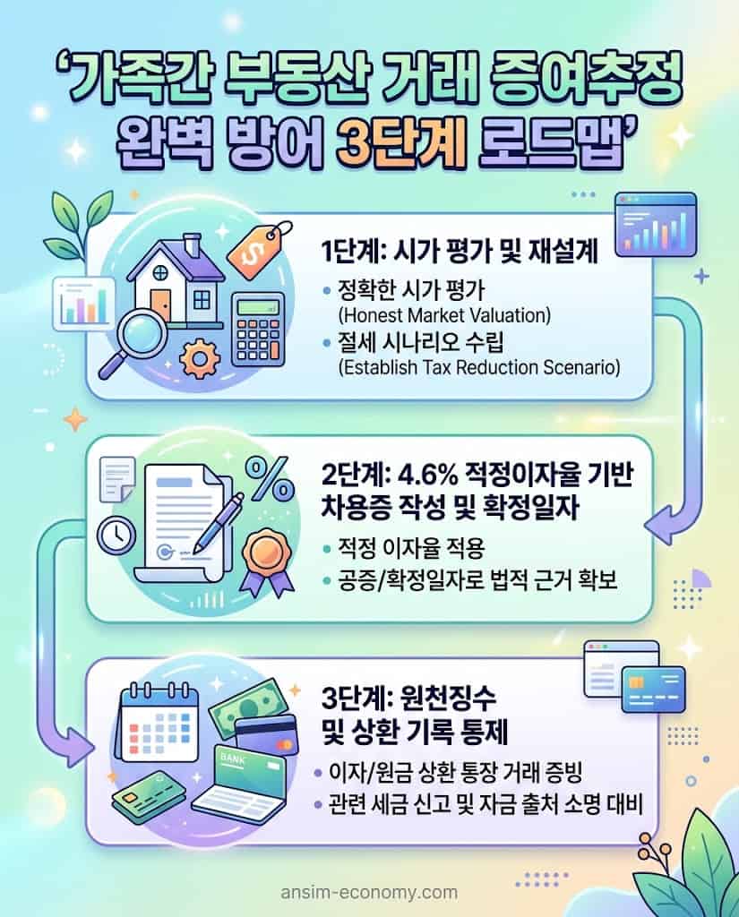 가족간 매매 증여추정 리스크를 무력화하는 완벽한 차용증 작성 및 자산 방어 3단계 로드맵