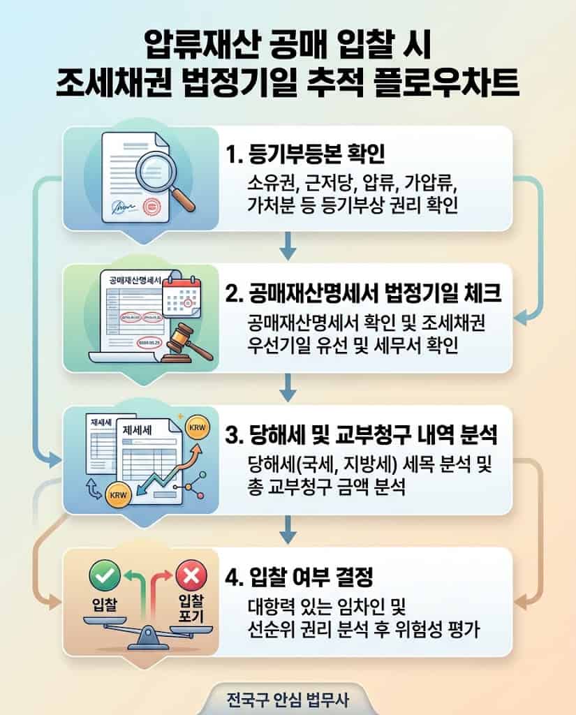 압류재산 공매 입찰 전 조세채권 법정기일 확인 및 부동산 취득세, NPL 투자 실전 공매권리분석 로드맵