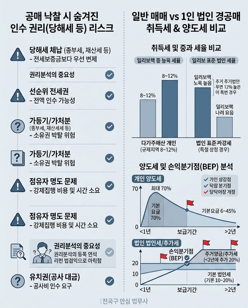 1인 법인 부동산 투자 취득세율 표 분석 및 DSR 계산기를 활용한 양도세 손익분기점 비교표
