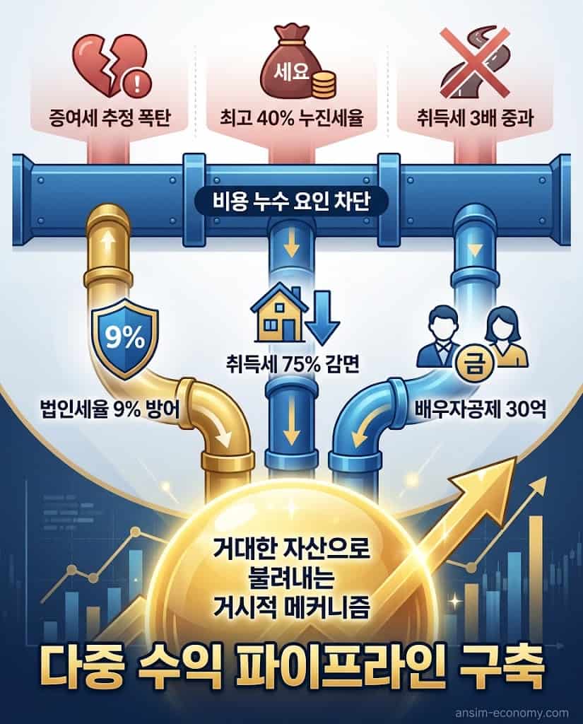 취득세 감면 및 상속공제 비용을 차단하여 부동산 절세 컨설팅 수익을 극대화하는 안심 재무 메커니즘