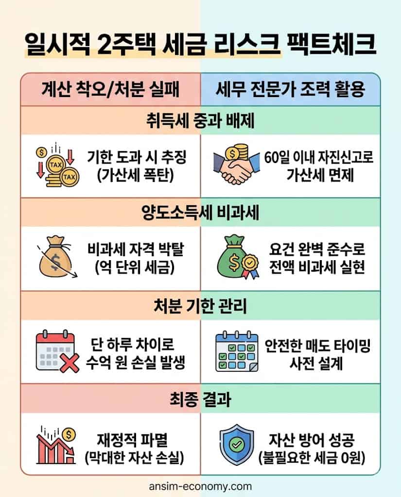 2026년 세법 개정안 반영 조정대상지역 일시적 2주택 처분 기한 2년 단축 팩트체크 요약표