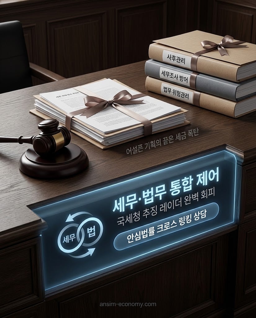 증여세 전문 세무사 상담 및 세무조사 방어를 완벽하게 이끄는 안심법률 연계 실행 유도 이미지