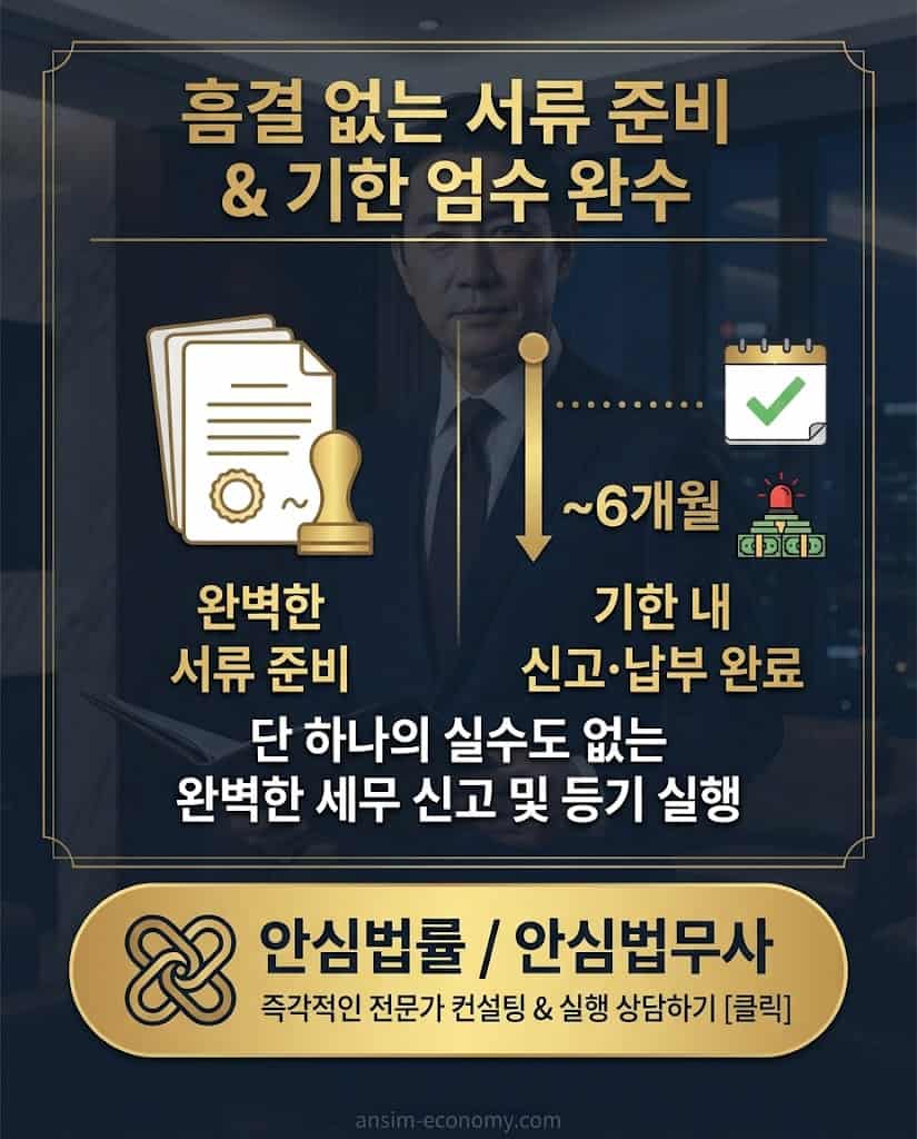 상속세 연부연납 국세청 납세담보 안심법무사 상속등기 대행 안내
