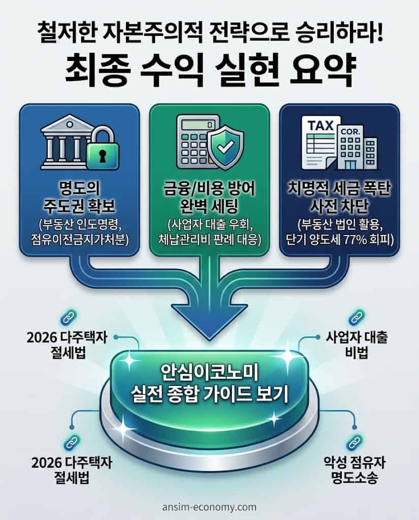 다주택자 취득세 중과 방어 및 양도소득세 절세를 위한 안심이코노미 최종 수익 극대화 전략