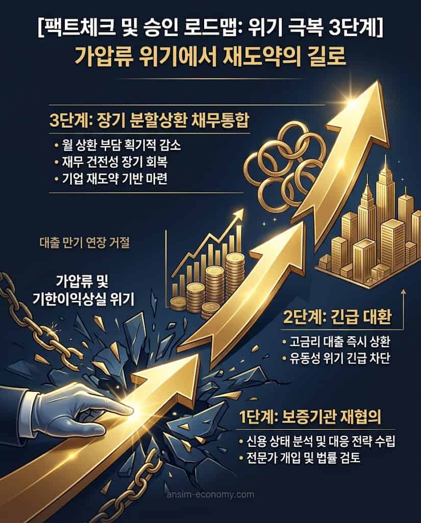 사업자 대환대출 기한이익상실 방어 재무 해결 로드맵