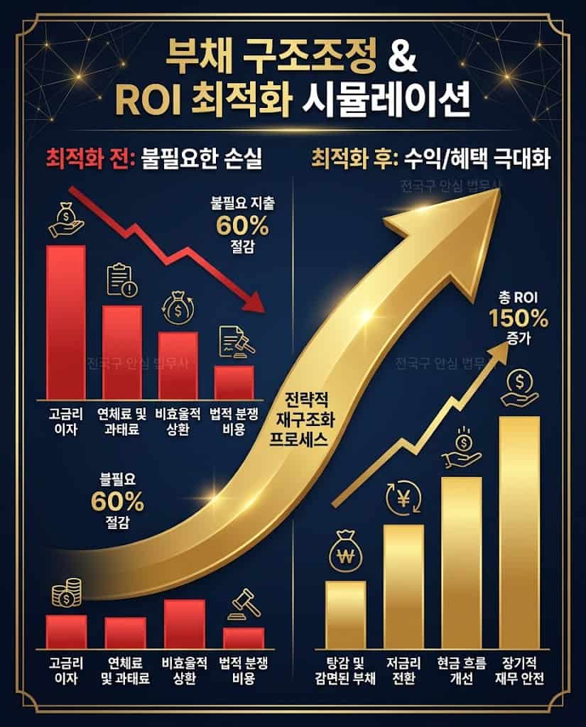 워크아웃 개인회생 비교 탕감 최적화 인포그래픽 및 대환 대출 안내