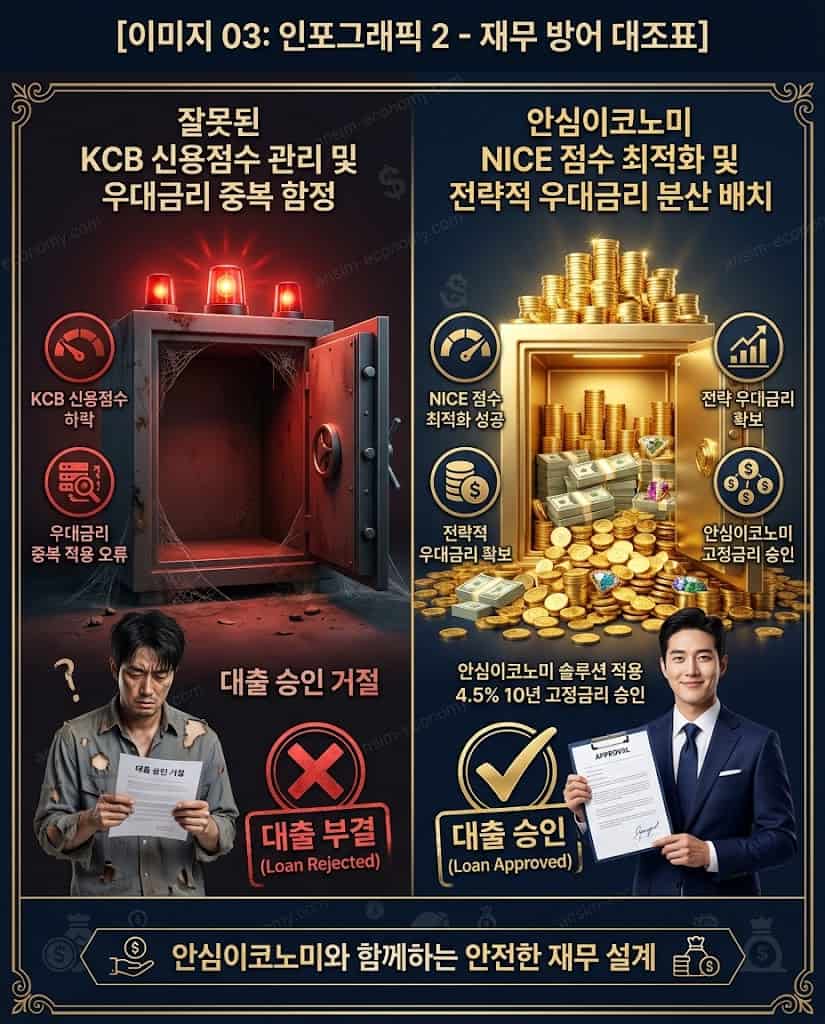 사업자 대환대출 부결 방어 및 신용회복위원회 신속채무조정 비교표