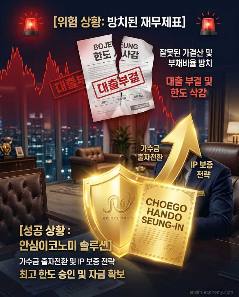신용회복위원회 신속채무조정 및 신용보증재단 대출 한도 비교표
