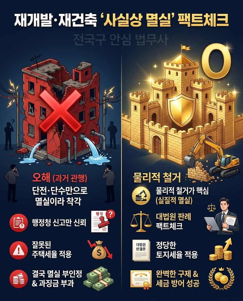 단전 단수 멸실 기준 위험한 오해와 대법원 판례 진실 대조표 및 경정청구