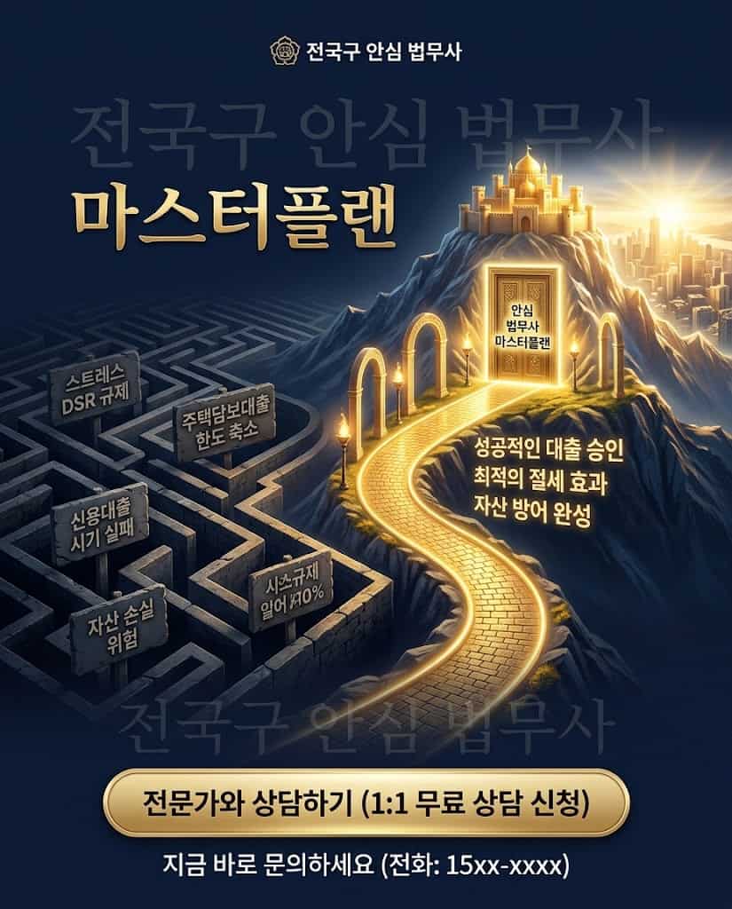 입주장 잔금대출 한도 혼란을 끝내고 완벽한 잔금 마련 성공으로 이끄는 상징 이미지