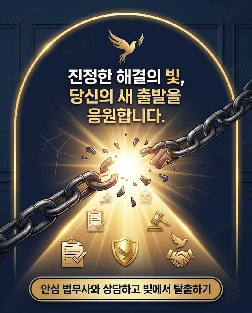 개인회생 인가 후 대출 악순환을 끊어내는 정부지원 대환대출 해결 상징 이미지