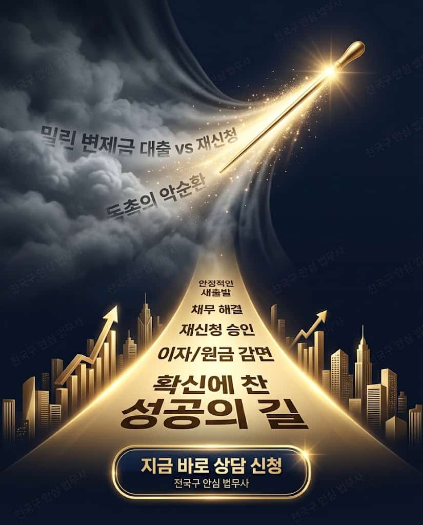 채무통합 대환대출 및 개인회생 변제금 미납 해결을 위한 안심법무사 재무 컨설팅