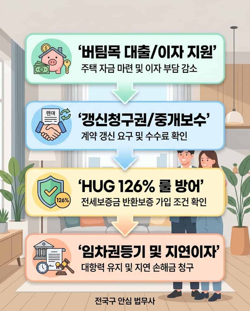 버팀목 전세대출 이자 절감부터 임차권등기명령, 전세보증금 반환 소송까지 이어지는 세입자 권리 보호 4단계 로드맵